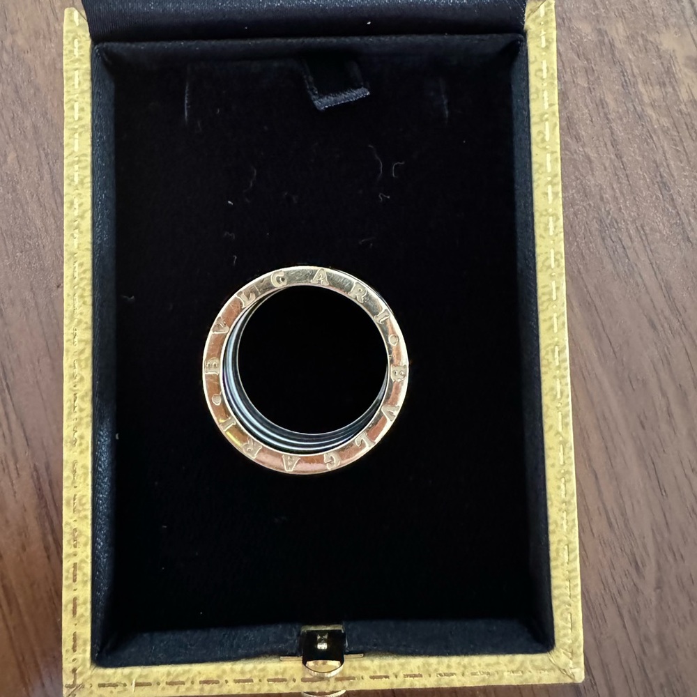 Bvlgari ring .not original bvlgari but it is real white and gold 14 k gold